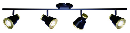 Fairhaven LED Directional Ceiling Light in Textured Black and Natural Brass (63|C0208)