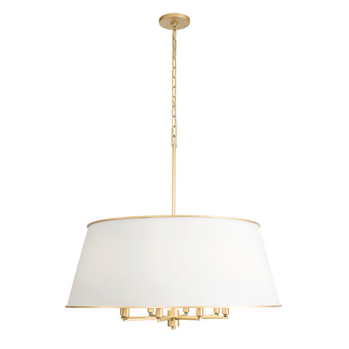 Coco Eight Light Pendant in Matte White/French Gold (137|364P08MWFG)
