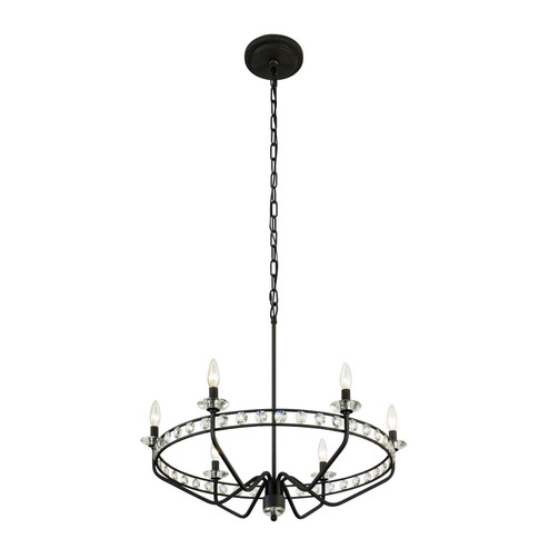 Monroe Six Light Chandelier in Carbon (137|363C06CB)