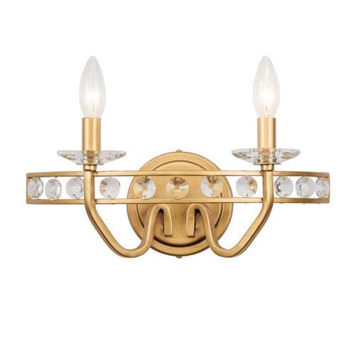 Monroe Two Light Bath in Antique Gold (137|363B02AG)