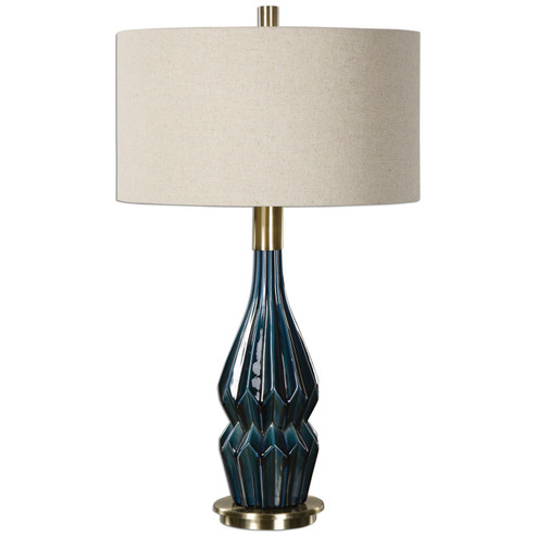 Prussian One Light Table Lamp in Blue Ceramic (52|27081-1)