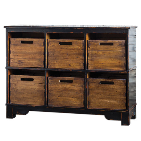 Ardusin Hobby Cupboard in Black and Mahogany (52|25589)