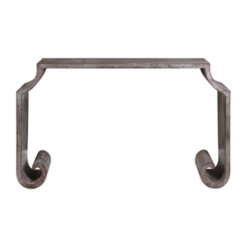 Agathon Console Table in Rust Bronze And Aged Stone Gray (52|24672)