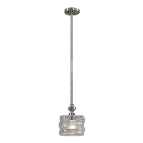 Mossa One Light Mini Pendant in Satin Nickel (52|21925)