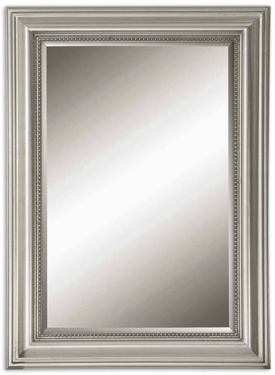 Stuart Silver Mirror in Metallic Silver Leaf w/Light Gray Glaze (52|12005 B)