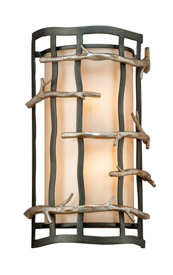 Adirondack Two Light Wall Sconce in Graphite And Silver Leaf (67|B2882)
