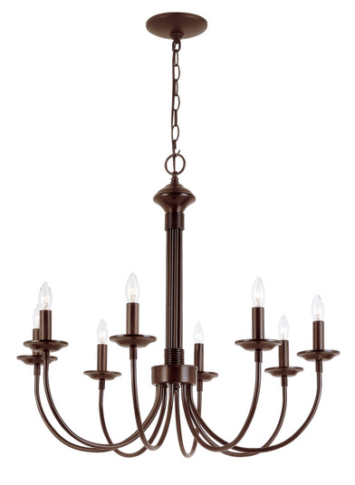 Candle Eight Light Chandelier in Rubbed Oil Bronze (110|9018 ROB)