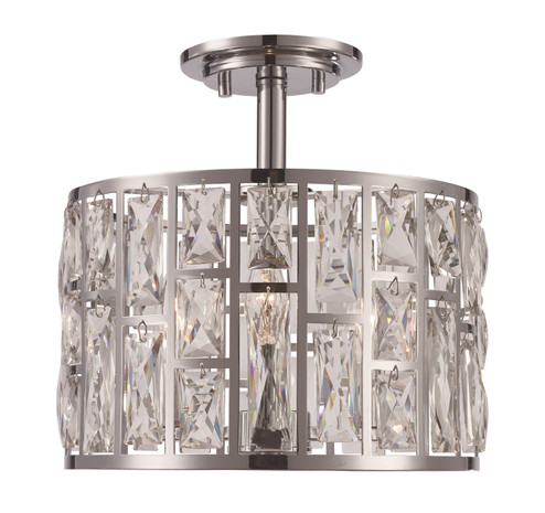 Three Light Semif-Fush Mount in Polished Chrome (110|71342 PC)