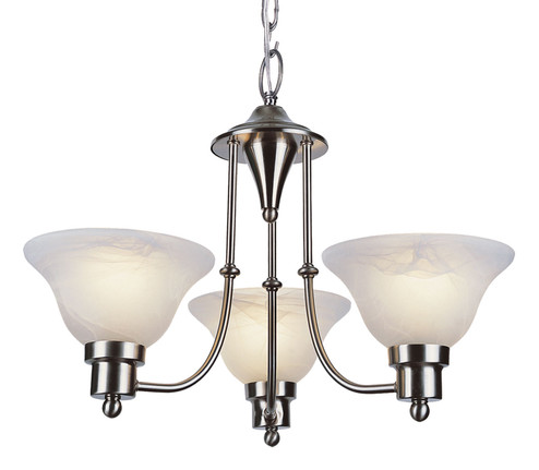 Perkins Three Light Chandelier in Brushed Nickel (110|6544 BN)