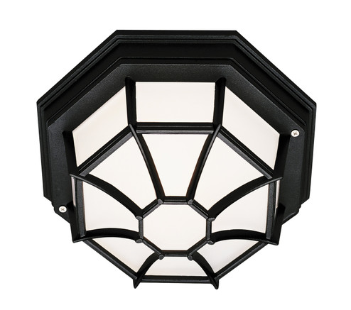 Benkert One Light Flushmount Lantern in Black (110|40581 BK)