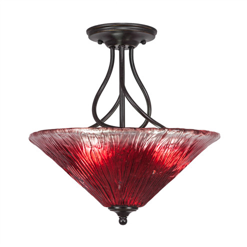 Capri Three Light Semi-Flush in Dark Granite (200|909-DG-716)