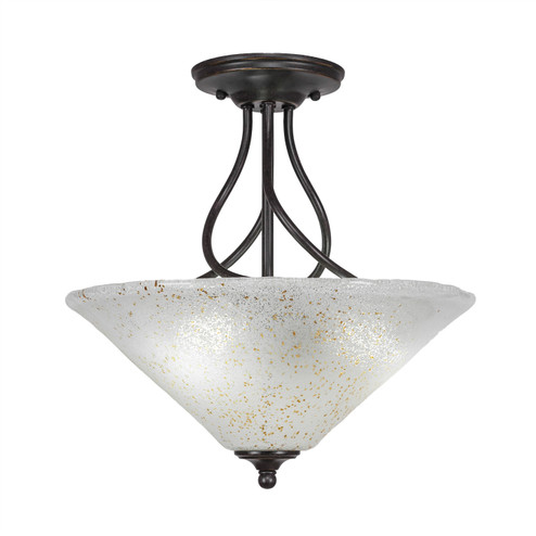 Capri Three Light Semi-Flush in Dark Granite (200|909-DG-714)