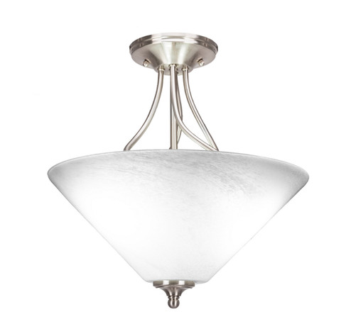 Capri Three Light Semi-Flush Mount in Brushed Nickel (200|909-BN-2161)