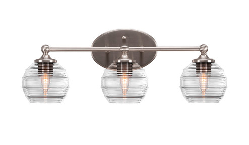 Capri Three Light Bathroom Lighting in Brushed Nickel (200|5913-BN-5110)