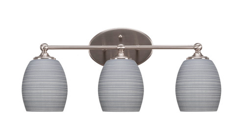 Capri Three Light Bathroom Lighting in Brushed Nickel (200|5913-BN-4022)