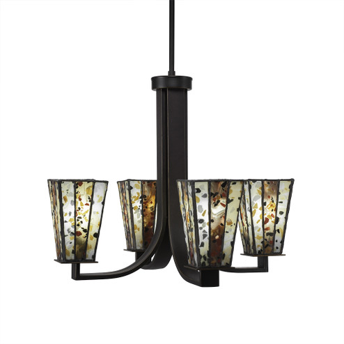 Apollo Four Light Chandelier in Dark Granite (200|574-DG-9564)