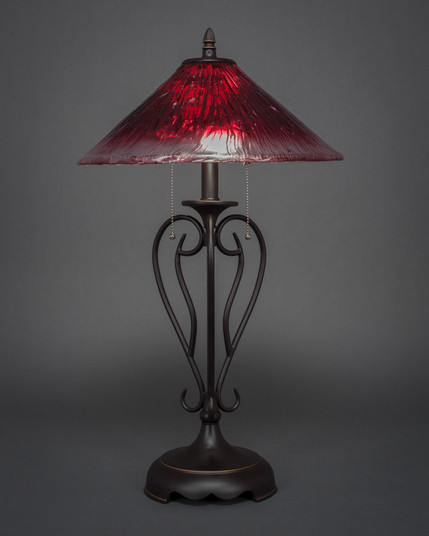 Olde Iron Two Light Table Lamp in Dark Granite (200|42-DG-716)