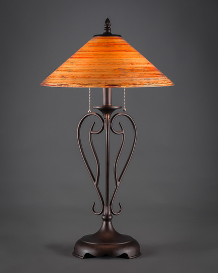 Olde Iron Two Light Table Lamp in Bronze (200|42-BRZ-414)
