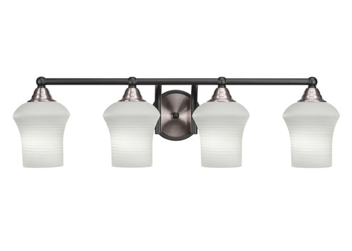 Paramount Four Light Bath Bar in Matte Black & Brushed Nickel (200|3424-MBBN-681)