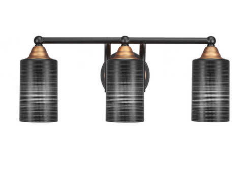 Paramount Three Light Bath Bar in Matte Black & Brass (200|3423-MBBR-4069)