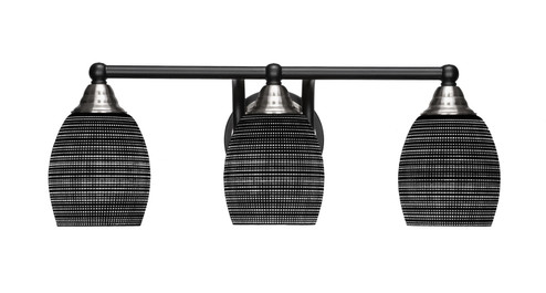 Paramount Three Light Bathroom Lighting in Matte Black & Brushed Nickel (200|3423-MBBN-4029)