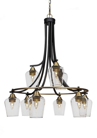 Paramount Nine Light Chandelier in Matte Black & Brass (200|3419-MBBR-210)