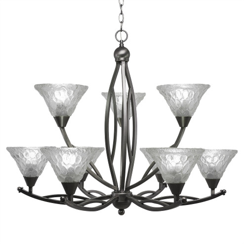 Bow Nine Light Chandelier in Brushed Nickel (200|279-BN-451)