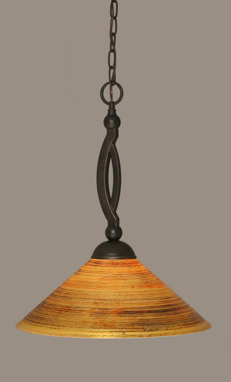 Bow One Light Pendant in Dark Granite (200|271-DG-414)