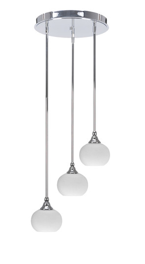 Empire Three Light Cluster Pendalier in Chrome (200|2143-CH-212)