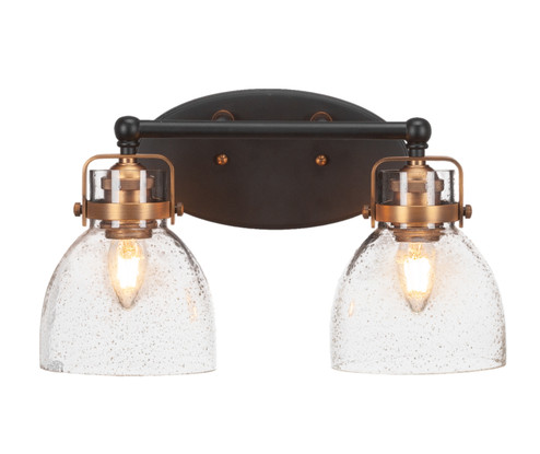 Easton Two Light Bathroom in Matte Black & Brass (200|1932-MBBR-4119)