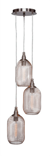 Plexus Three Light Mini Pendant in Brushed Nickel (200|1816-BN-1804-AT9S)