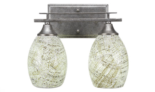 Uptowne Two Light Bath Bar in Aged Silver (200|132-AS-5054)