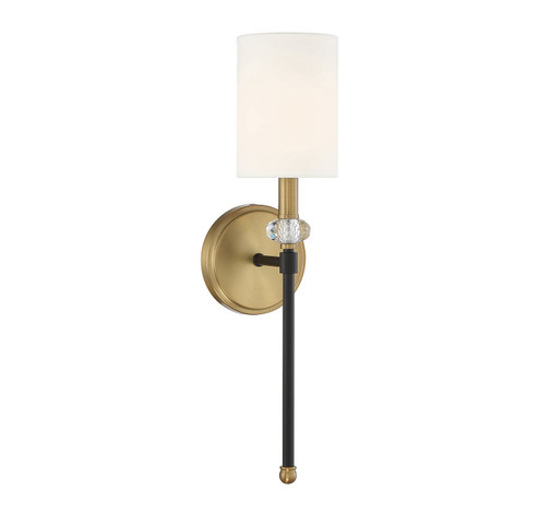 Tivoli One Light Wall Sconce in Matte Black with Warm Brass Accents (51|9-1888-1-143)
