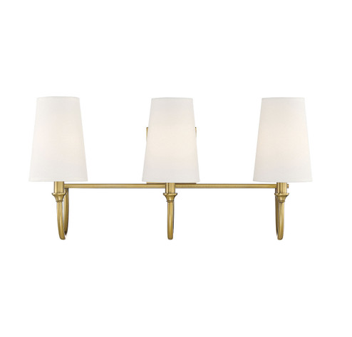 Cameron Three Light Bath Bar in Warm Brass (51|8-2542-3-322)