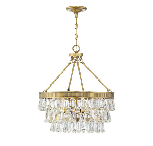 Windham Four Light Pendant in Warm Brass (51|7-8700-4-322)