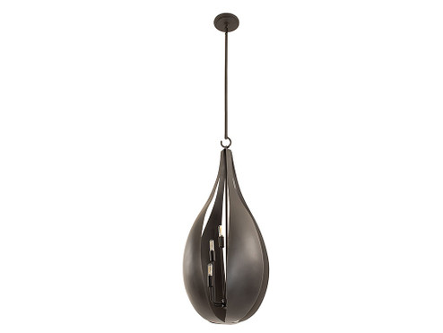 Bali Six Light Pendant in Black Cashmere (51|3-4391-6-50)