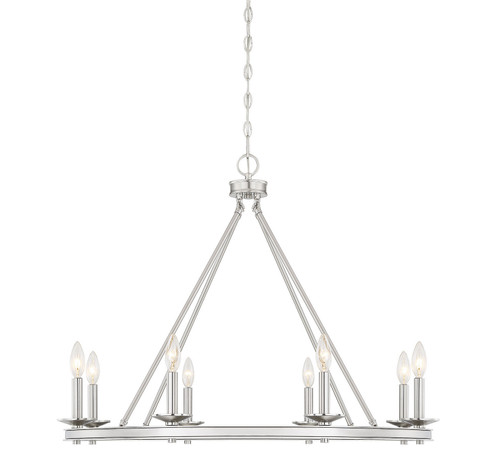 Middleton Eight Light Chandelier in Satin Nickel (51|1-308-8-SN)