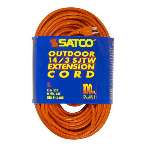100'Heavy Duty Outdoor Extension Cord in Orange (230|93-5010)