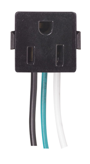 3 Wire Snapin Recept in Black (230|80-2351)