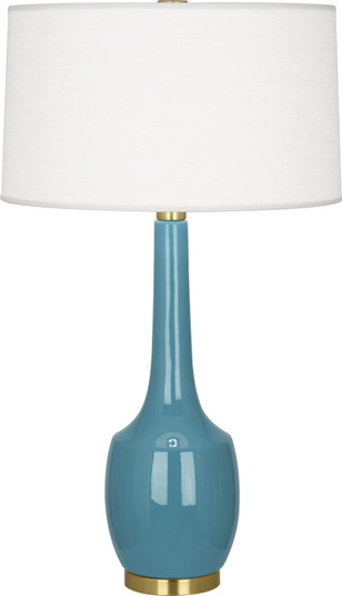 Delilah One Light Table Lamp in Steel Blue Glazed Ceramic (165|OB701)