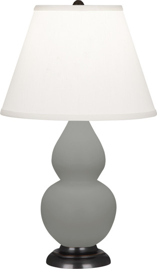Small Double Gourd One Light Accent Lamp in Matte Smokey Taupe Glazed Ceramic w/Bronze (165|MST51)