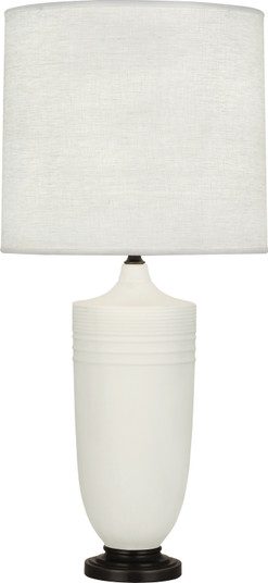 Michael Berman Hadrian One Light Table Lamp in Matte Lily Glazed Ceramic w/Deep Patina Bronze (165|MLY28)