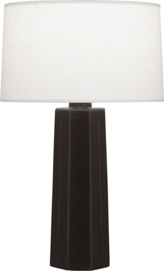 Mason One Light Table Lamp in Matte Coffee Glazed Ceramic w/Polished Nickel (165|MCF60)