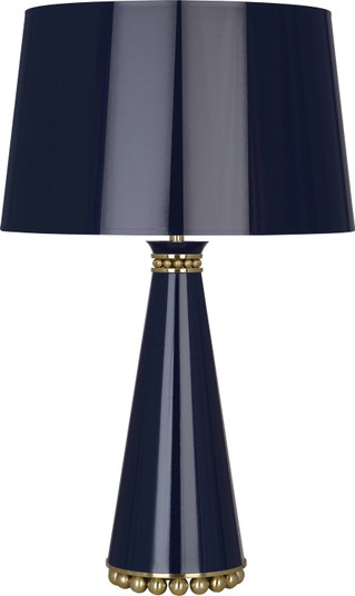 Pearl One Light Table Lamp in Midnight Blue Lacquered Paint w/Modern Brass (165|MB44)