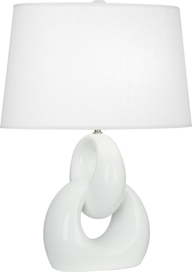 Fusion One Light Table Lamp in Lily Glazed Ceramic w/Polished Nickel (165|LY981)
