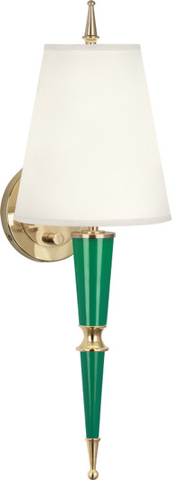 Jonathan Adler Versailles One Light Wall Sconce in Emerald Lacquered Paint w/Modern Brass (165|G903X)