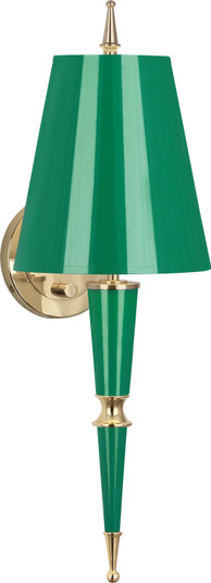 Jonathan Adler Versailles One Light Wall Sconce in Emerald Lacquered Paint w/Modern Brass (165|G903)