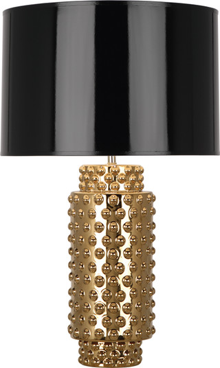 Dolly One Light Table Lamp in Textured Ceramic w/Gold Metallic Glaze (165|G800B)