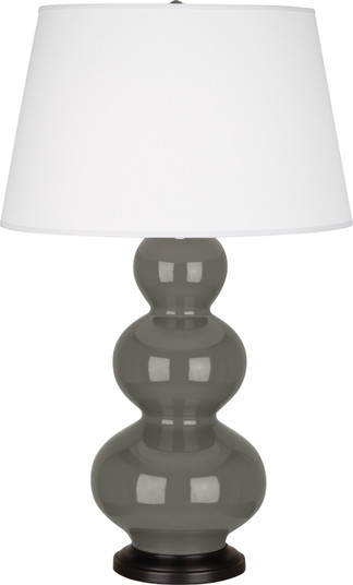 Triple Gourd One Light Table Lamp in Ash Glazed Ceramic w/Deep Patina Bronze (165|CR41X)