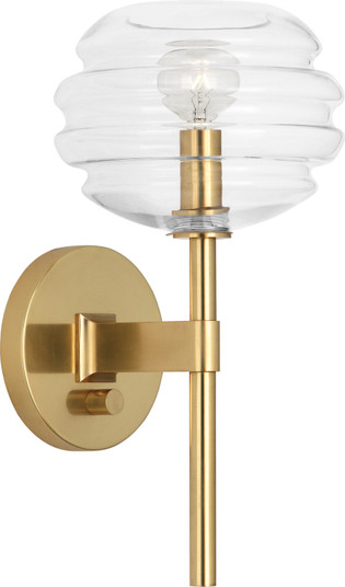 Horizon One Light Wall Sconce in Modern Brass w/ Clear Glass (165|CL66)